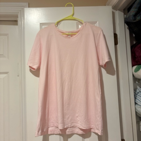 LAKE Short Sleeve Weekend Tee Pink & White Stripes Size XL - Picture 2 of 4
